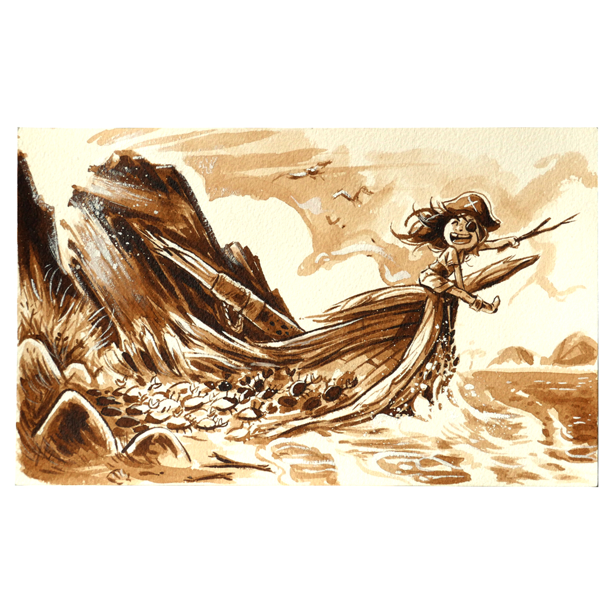 Illustration originale - Épave Pirate