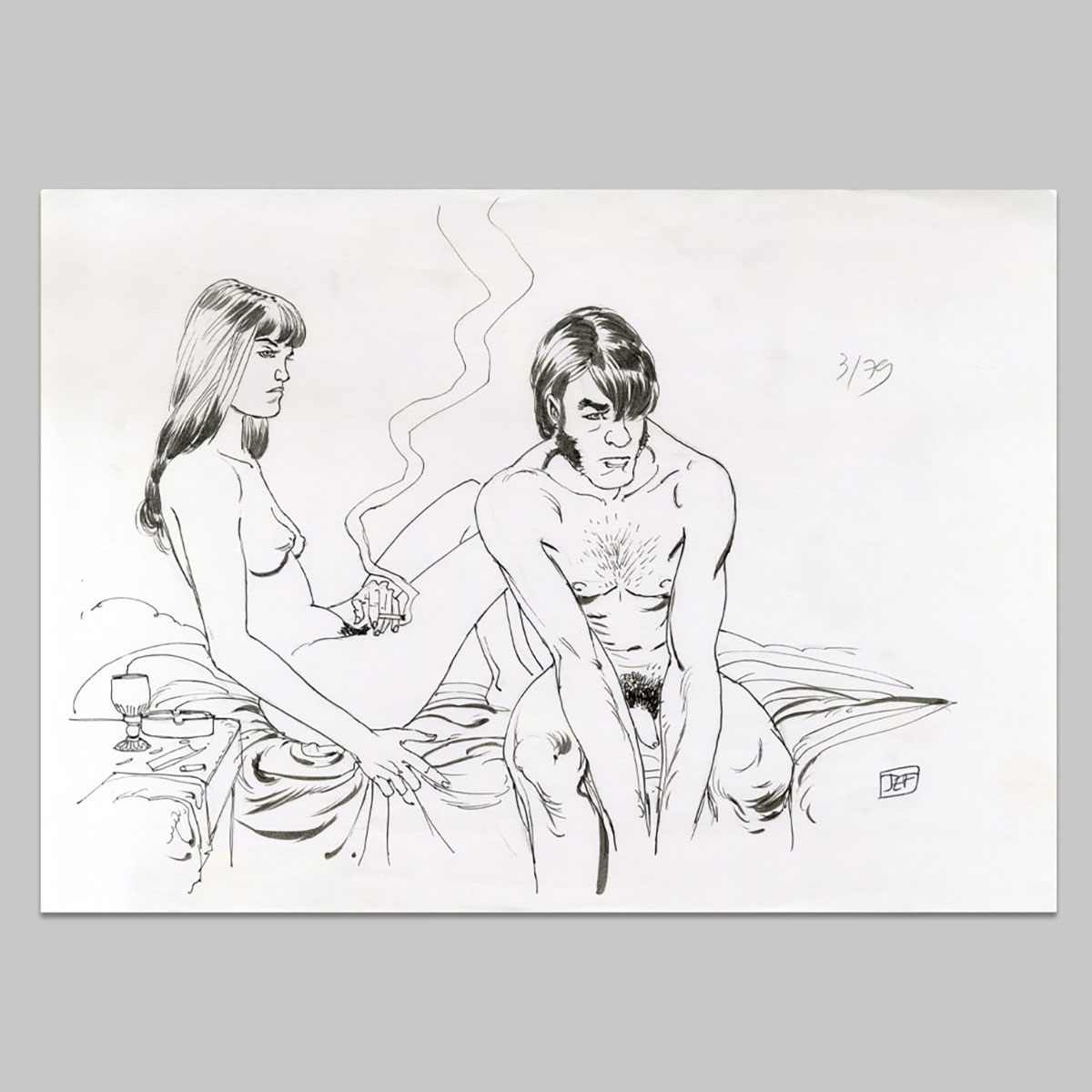 Original drawing Flash, Agathe, Charles and morphine
