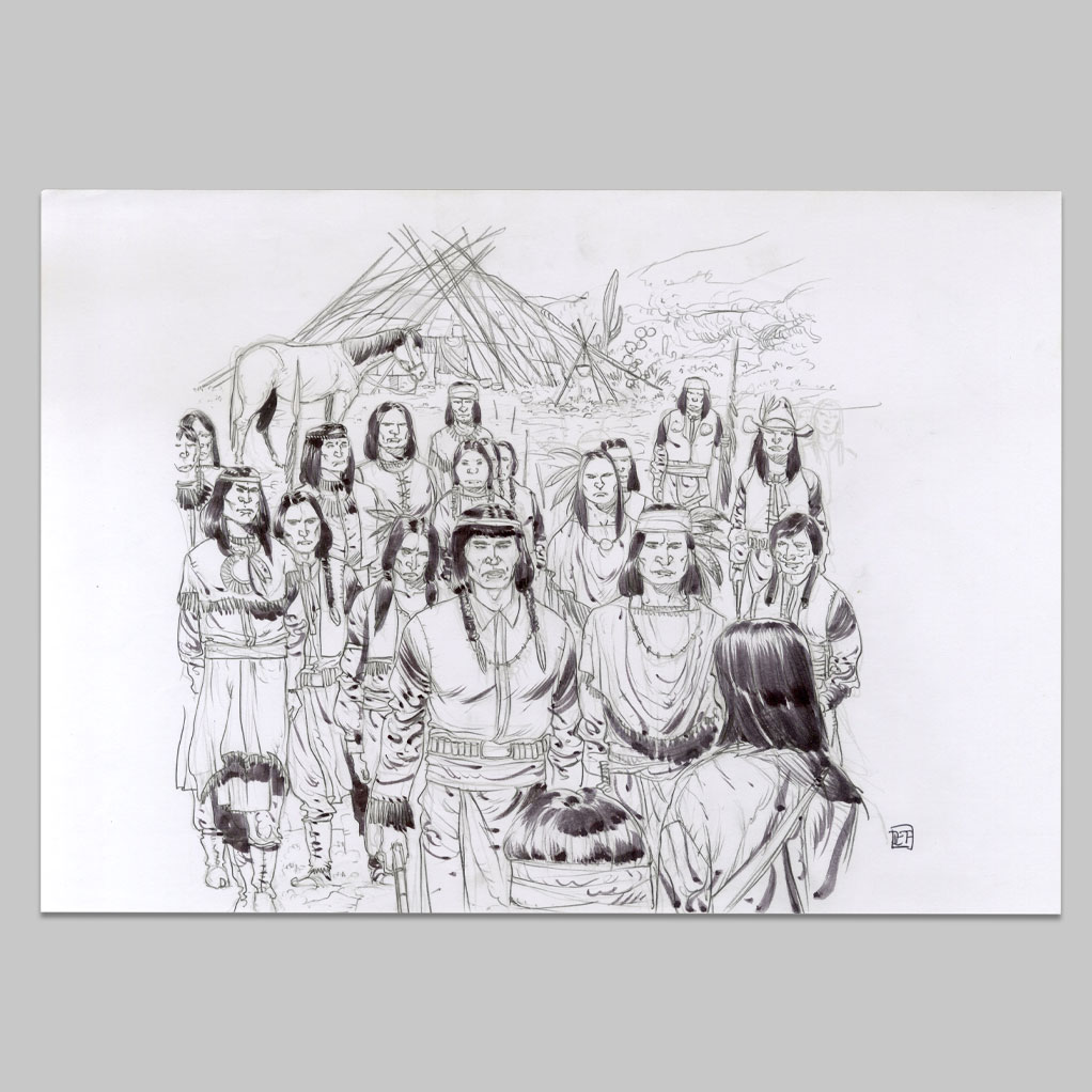 Illustration tribu indien